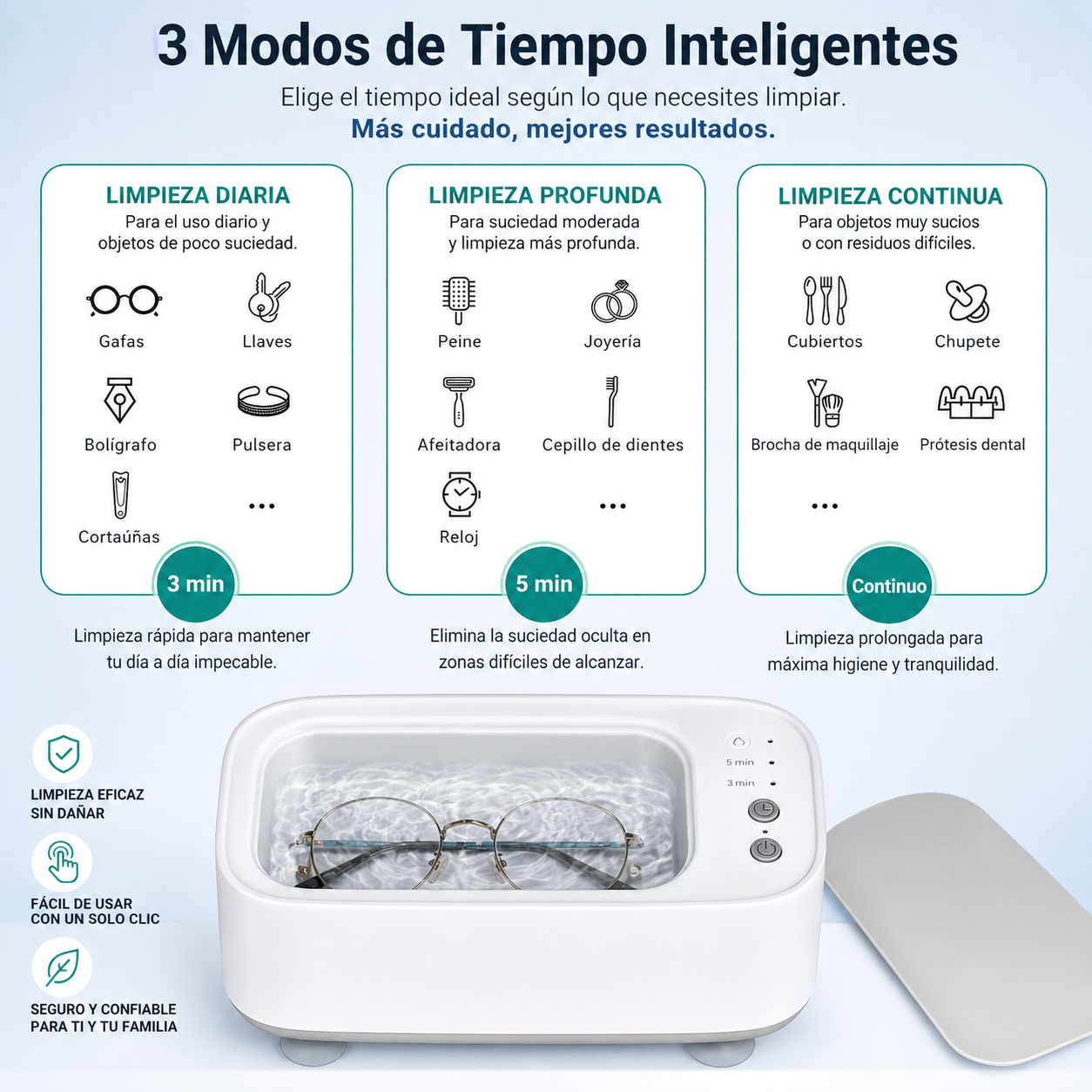 Limpiador Ultrasónico de Joyas y Accesorios
