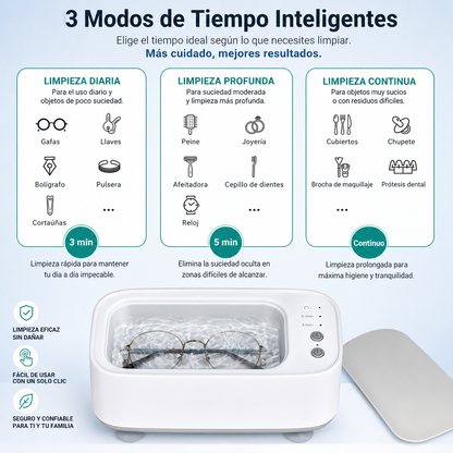 Limpiador Ultrasónico de Joyas y Accesorios